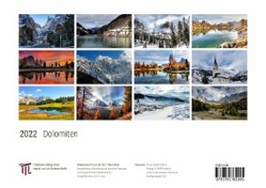 Dolomiten 2022 - White Edition - Timokrates Kalender, Wandkalender, Bildkalender - DIN A4 (ca. 30 x 21 cm)