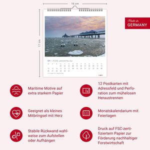 Usedom Postkartenkalender 2026