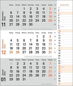 times&more 3-Monatsplaner, orange 2023