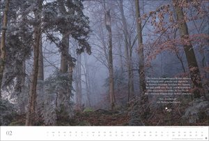 Der deutsche Wald - Ein literarischer Spaziergang Kalender 2026 - Ein literarischer Spaziergang