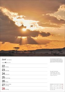 Naturschätze Afrikas Wochenplaner 2026