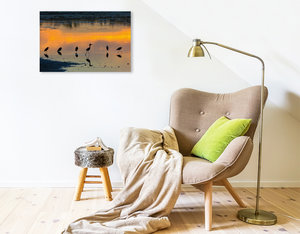 Premium Textil-Leinwand 75 cm x 50 cm quer Florida Sunset