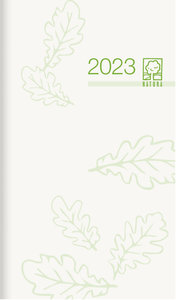Taschenplaner Recycling 2023 - Bürokalender 8,8x15,2 cm - 1 Monat auf 2 Seiten - separates Adressheft - faltbar - Notizheft - Blauer Engel - 520-0700