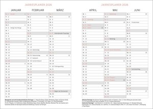 Tages-Kalenderbuch A6, schwarz 2026