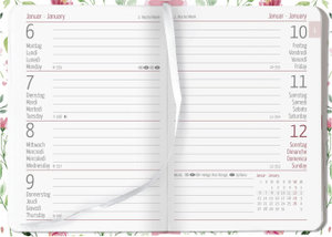 Ladytimer Mini Roses 2025 - Taschen-Kalender 8x11,5 cm - Rosen - Weekly - 144 Seiten - Notiz-Buch - Alpha Edition