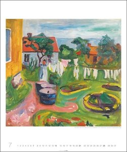 Edvard Munch Edition Kalender 2024. Kunstkalender im Großformat mit Werken des berühmten norwegischen Künstlers. Wand-Kalender für Kunstliebhaber des Expressionismus. 46x55 cm