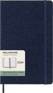 Moleskine 12 Monate Wochen Notizkalender 2024, Large/A5, Saphir
