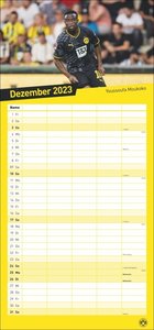 Borussia Dortmund Familienplaner 2023. Der Kalender für Fußball-Familien: Terminplaner mit 5 Spalten und den Stars des BVB. Ein Familienkalender mit viel Platz für Notizen.