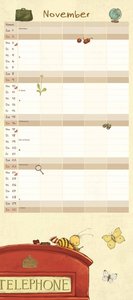Die kleine Hummel Bommel Familienkalender 2025 – Familienplaner mit 5 Spalten – Format 22 x 49,5 cm – Von Britta Sabbag & Maite Kelly – Illustriert von Joëlle Tourlonias