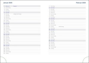 Cheftimer A5 mit Wochenkalender 2024. Goldener Terminkalender in Aluoptik. Buch-Kalender mit Eckperforation und Spiralbindung. Taschenkalender 2024 zum Planen von Terminen.