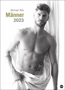 Männer Edition 2023. Jeden Monat ein sinnliches schwarz-weiß-Foto in einem Kalender Großformat. Schöne Männer im Wandkalender XXL 2023. Hochformat 49x68 cm.