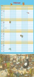 Die Kuh Lieselotte Familienkalender 2025 – Von Alexander Steffenmeier – Familienplaner mit 5 Spalten – Format 22 x 49,5 cm