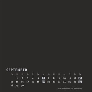 Premium-Bastelkalender schwarz klein 2026