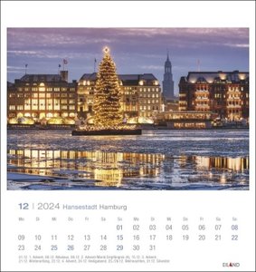 Hansestadt Hamburg Postkartenkalender 2024. Die Hansestadt von ihrer schönsten Seite in einem Tisch-Kalender. Postkarten mit eindrucksvollen Fotos zum Sammeln und Verschicken.