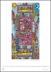 James Rizzi 2023 - Kunst-Kalender - Poster-Kalender - 50x70