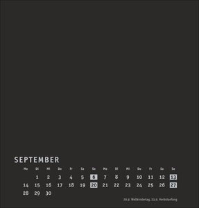 Premium-Bastelkalender schwarz mittel 2026