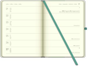 GreenLine Diary Green Vibes 2025 - Buchkalender - Taschenkalender - 16x22