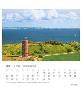 Leuchttürme Postkartenkalender 2026
