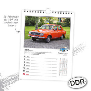 Trötsch Wochenkalender zum Hängen DDR-Fahrzeuge 2025