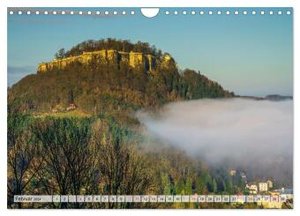 Die Festung Königstein im Wandel der Jahreszeiten (Wandkalender 2024 DIN A4 quer), CALVENDO Monatskalender