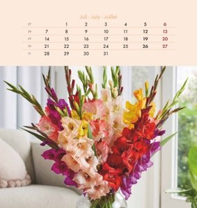 Blumengrüße 2025 - Postkartenkalender 16x17 cm - Blumen - zum Aufstellen oder Aufhängen - Monatskalendarium - Gadget - Mitbringsel - Alpha Edition