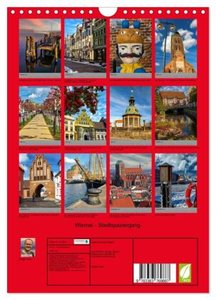 Wismar - Stadtspaziergang (Wandkalender 2025 DIN A4 hoch), CALVENDO Monatskalender