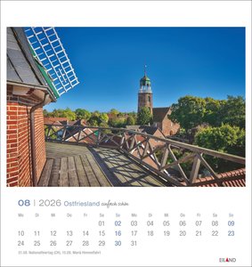 Ostfriesland Postkartenkalender 2026