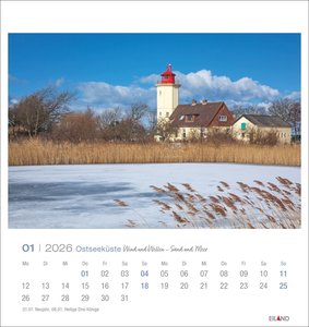 Ostseeküste Postkartenkalender 2026
