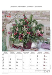 Blumen 2023 - Bildkalender 23,7x34 cm - Kalender mit Platz für Notizen - mit vielen Zusatzinformationen - Wandkalender - Blumenkalender