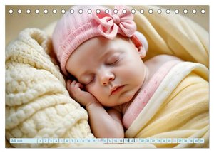 Schlummernde Babys (Tischkalender 2025 DIN A5 quer), CALVENDO Monatskalender