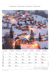 Alpen 2025 - Bild-Kalender 23,7x34 cm - The Alps - Wandkalender - mit Platz für Notizen - Alpha Edition
