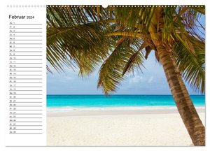 Traumstrände in der Karibik (Wandkalender 2024 DIN A2 quer), CALVENDO Monatskalender
