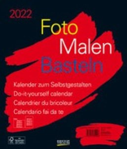 Foto-Malen-Basteln Bastelkalender schwarz groß 2022