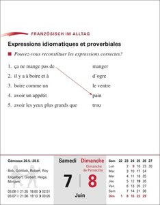 Französisch Sprachkalender 2025