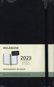 Moleskine 12 Monate Wochenkalender Deutsch 2023, Large/A5, Schwarz