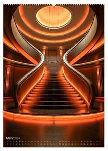 Treppen Architektur (Wandkalender 2024 DIN A2 hoch), CALVENDO Monatskalender