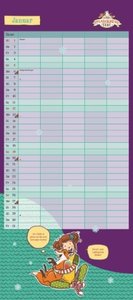 Schule der magischen Tiere Familienkalender 2025 - Wandkalender - Familienplaner mit 5 Spalten - Format 22 x 49,5 cm