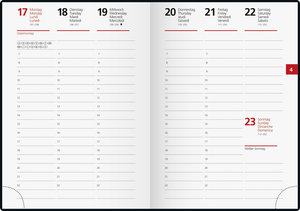 Wochenkalender Gingko Modell Technik S, 2023, Kunstleder-Einband Trend, flexibel hellbraun