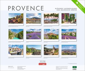 Provence Kalender 2026 - Blühende Lavendelfelder und malerische Dörfer