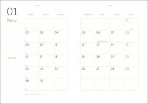 The Happy Week Bullet Journal A5 Taschenkalender 2023. Übersichtlicher Terminplaner mit Platz für positive Gedanken und Lifehacks. Buchkalender A5 2023 für einen achtsamen Alltag.