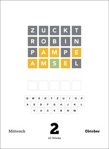 Wordle 2024 - 366 Wordle Rätsel - Tagesabreißkalender zum Aufstellen oder Aufhängen