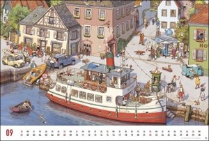 Wimmelbilder Edition Kalender 2024. Großer Wandkalender mit 12 spannenden Wimmelbildern zum Entdecken. Göbel & Knorr Kalender mit Suchbildern für Groß und Klein.