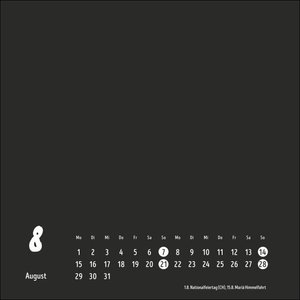 Bastelkalender schwarz klein 2022