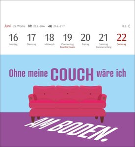 Der fette Vogel bricht den Ast Postkartenkalender 2025 - Wochenkalender - 53 Karten mit frechen Sprüchen