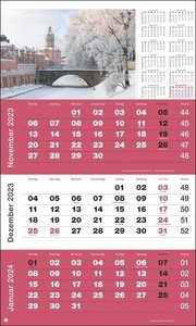 3-Monatsplaner Foto Traumziele 2023. Praktischer Monatsplaner mit Datumsschieber. Büro-Kalender mit Fotos von traumhaften Reisezielen. Wandkalender 2023 fürs Büro