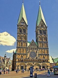 CALVENDO Puzzle Bremen - St. Petri Dom, frühgotisches Gepräge des 13. Jahrhunderts 1000 Teile Puzzle hoch