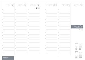 times&more Kalenderbuch 2024. Terminkalender mit trendigem Typo-Einband. Handlicher Wochenplaner. Buch-Kalender 2024 zum Planen von Terminen.