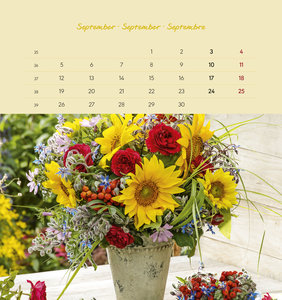 Blumengrüße 2022 - Postkartenkalender 16x17 cm - Flowers - zum aufstellen oder aufhängen - Geschenk-Idee - Gadget - Alpha Edition