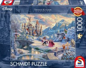 Schmidt 59671 - Disney, Die Schöne und das Biest, Zauberhafter Winterabend, Puzzle, 1000 Teile