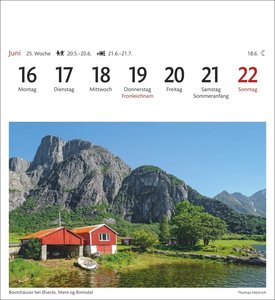 Norwegen Sehnsuchtskalender 2025 - Wochenkalender mit 53 Postkarten